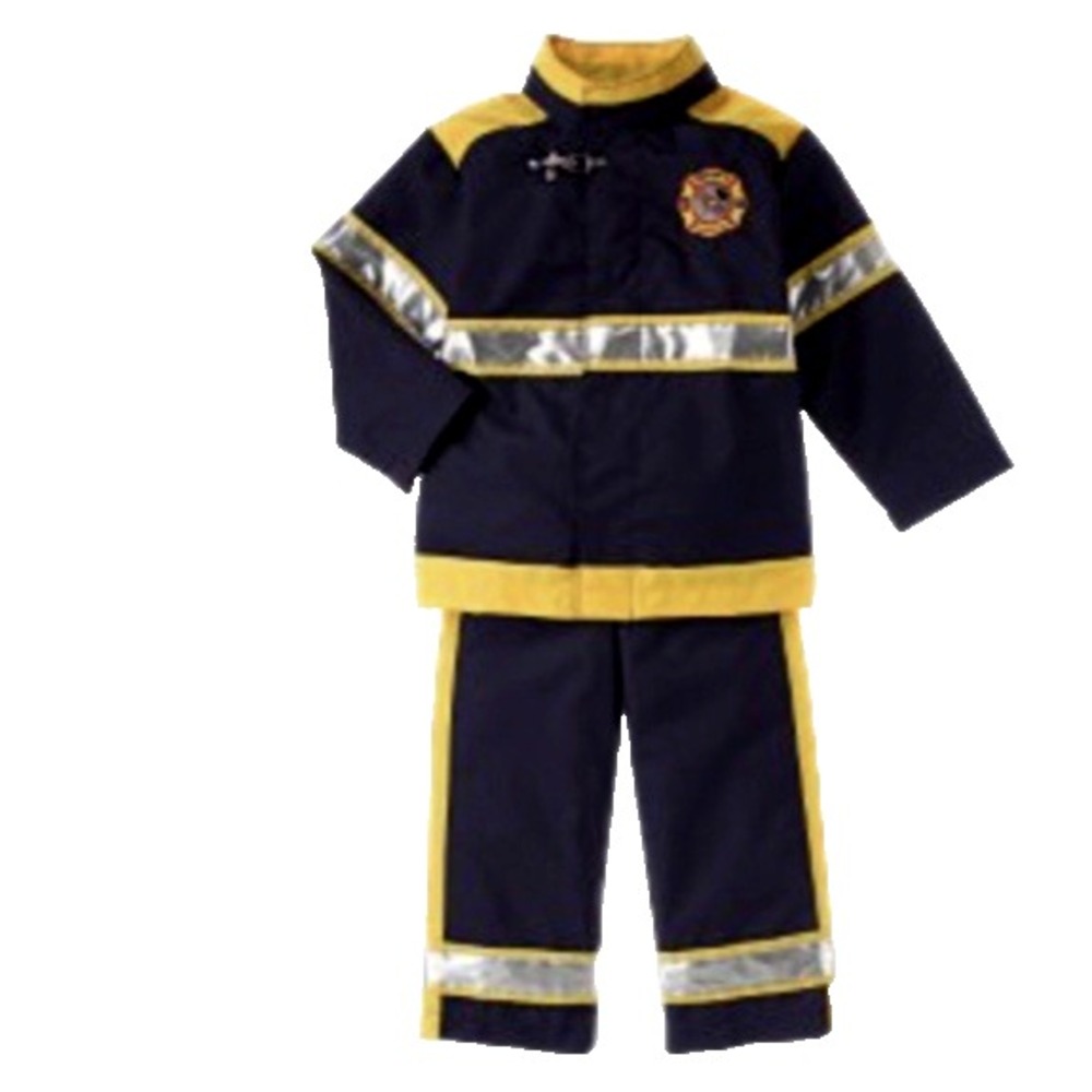 Gymboree Firefighter Halloween Costume XS 3 4 Fireman Boys Dress Up Set Outfit